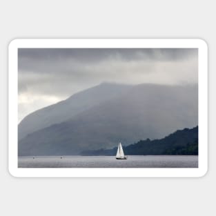 Sailing on Loch Linnhe near Fort William, Scotland Sticker